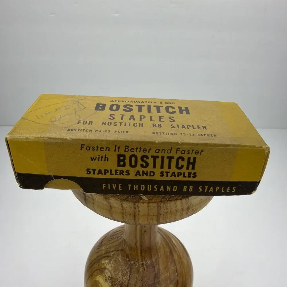 Bostitch Staples B8 Opened Vintage Box Approx 4500 Display Prop Decoration Gift